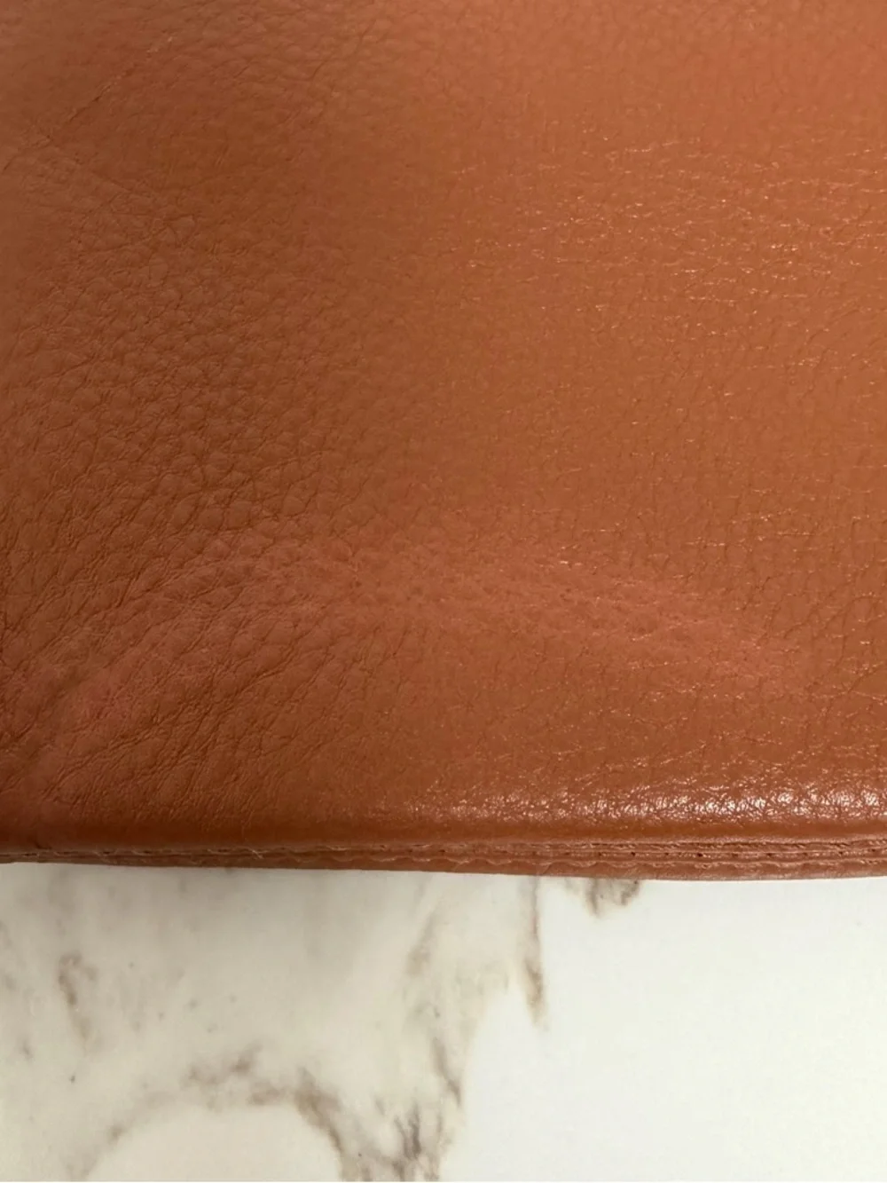 Michael Kors Tan Pebbled Leather Crossbody with Gold MK Emblem